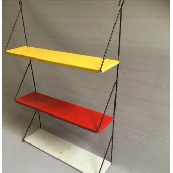 Metalen boekenrek of wandrek Tomado stijl nr 3