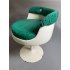 Vintage stoel Futura met groene bekleding en trompetvoet