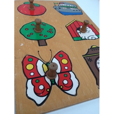 Vintage puzzel met grote stukken