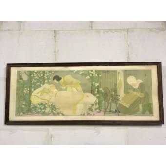 Wandplaat van Doornroosje door B. Midderigh-Bokhorst