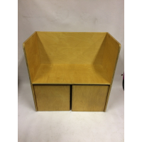 Vintage design kindersetje met kubusbankje en twee stoeltjes nr 124