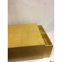 Vintage design kindersetje met kubusbankje en twee stoeltjes nr 124